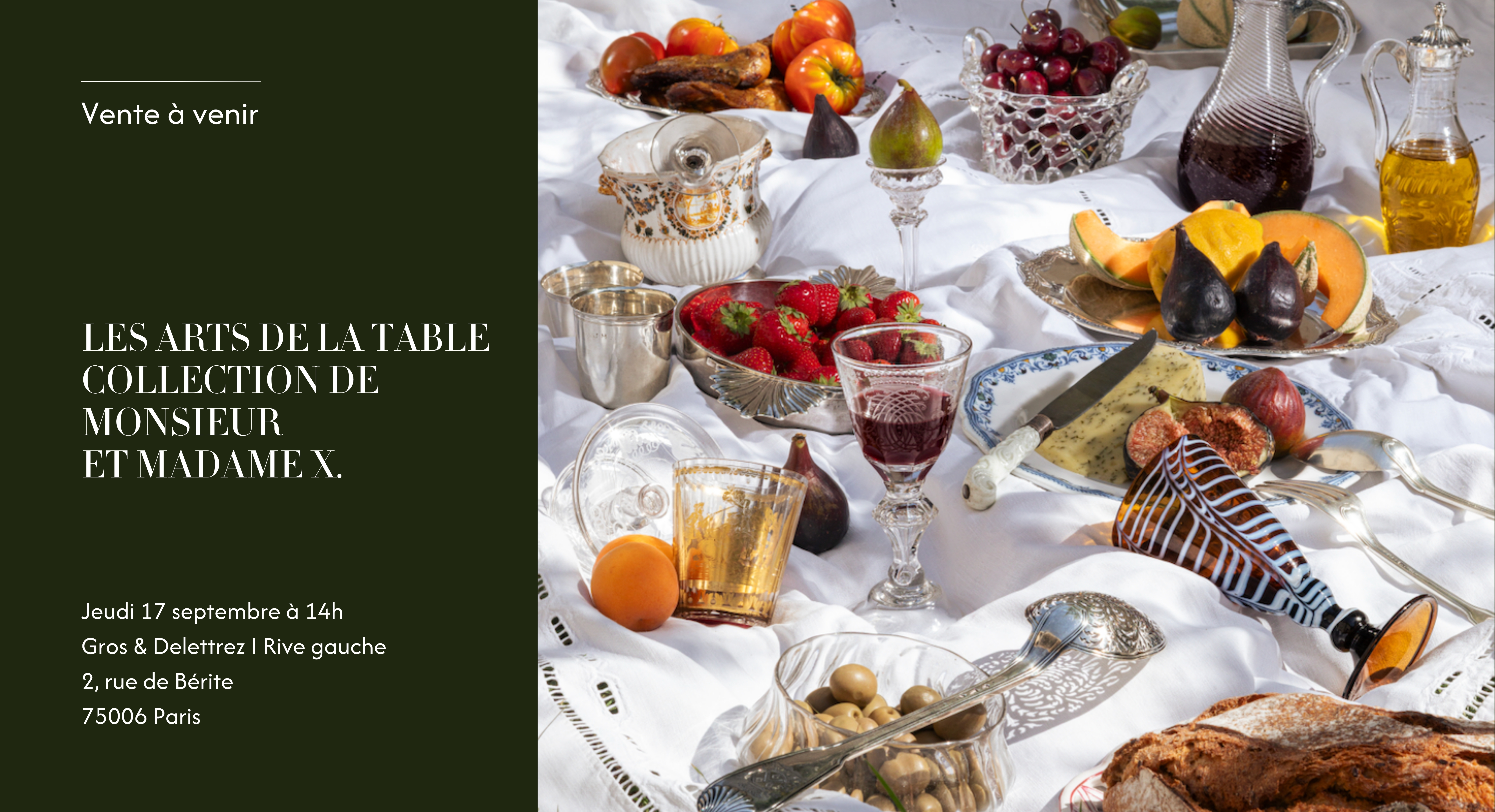 Les arts de la table - Collection de M. et Mme X