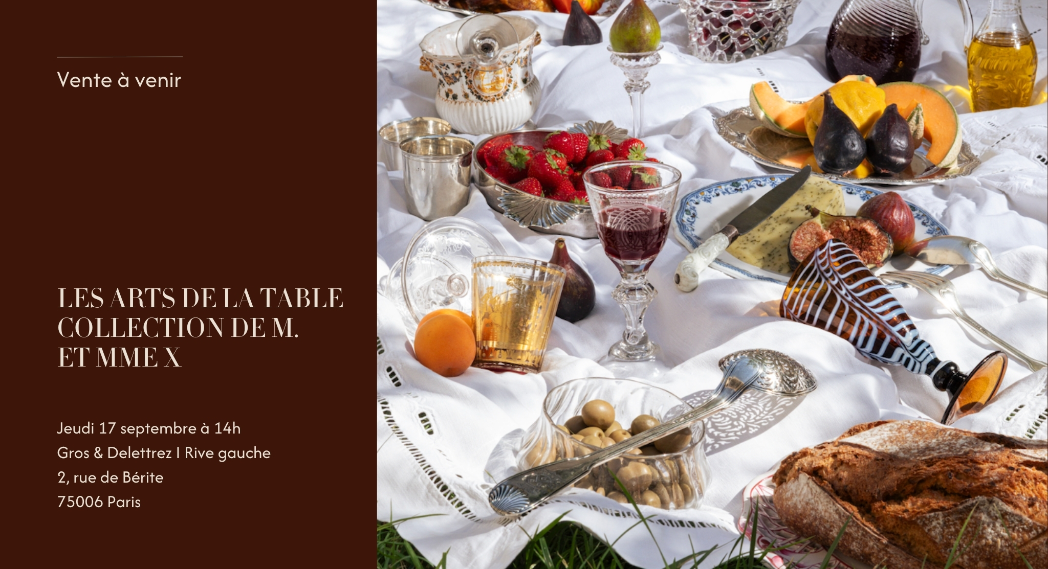 Les arts de la table - Collection de M. et Mme X