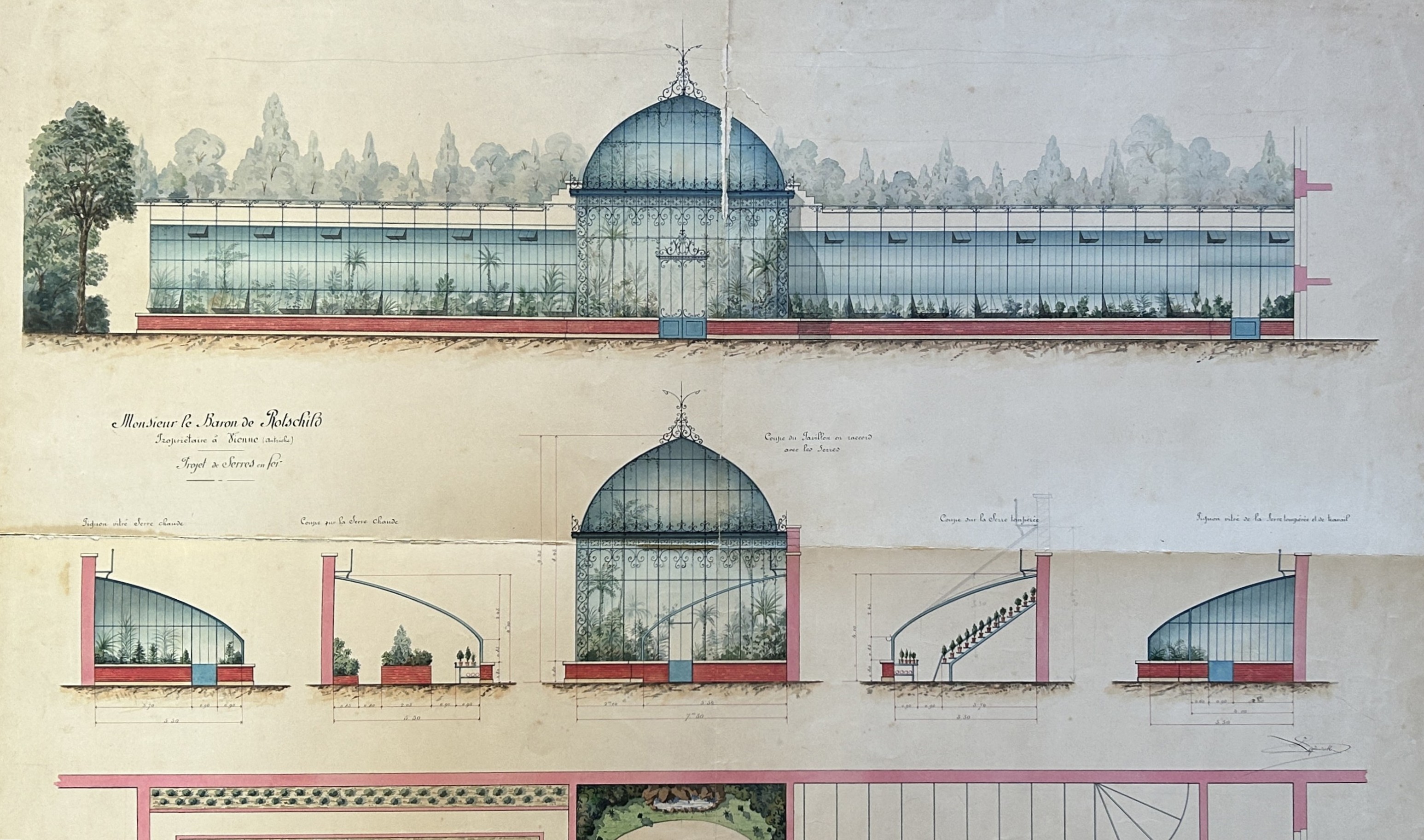 DESSINS - 30 septembre 2026- dont projets d'architecture pour la famille Rothschild par H. Destailleur 